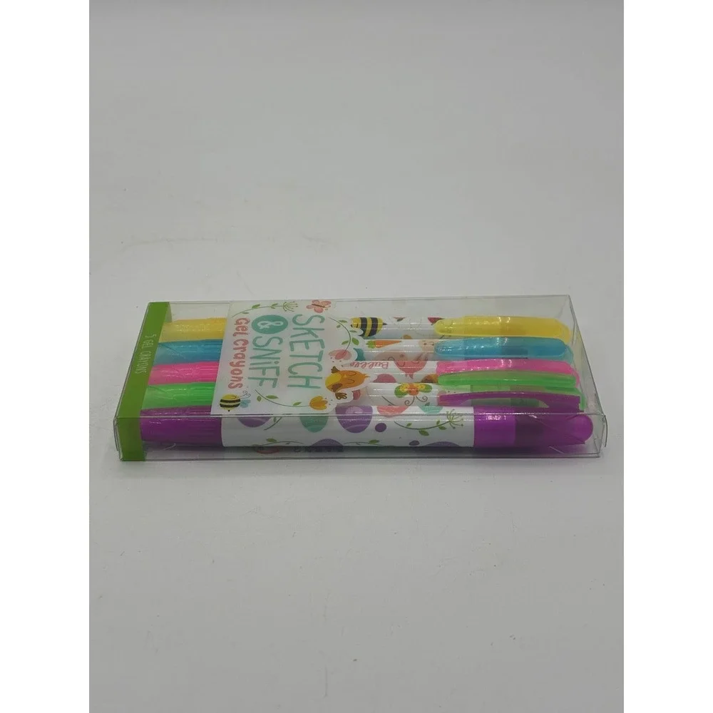 Scentco Sketch & Sniff Gel Crayons 5 Pack Scented Washable Non-Toxic Art Supply